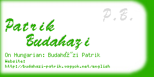 patrik budahazi business card